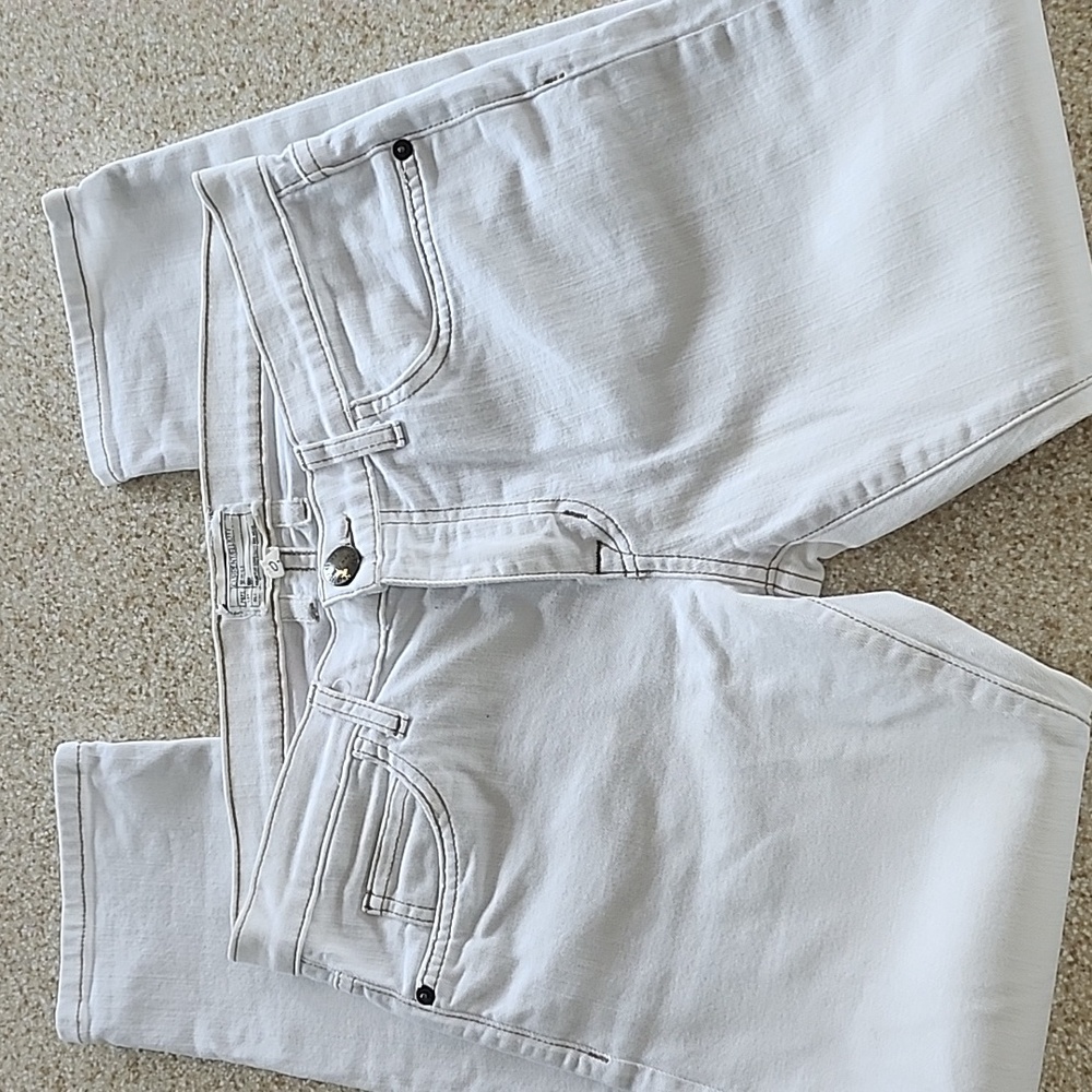 Current/ Elliott The Fling Sandy White Jeans Size 25 - Picture 2 of 13
